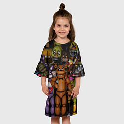 Платье клеш для девочки Fivе Nights at Frеddys, цвет: 3D-принт — фото 2
