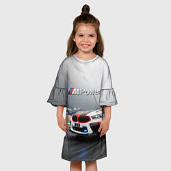 Платье клеш для девочки BMW M8 Safety car, цвет: 3D-принт — фото 2