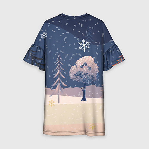 Детское платье Новый год ночь / 3D-принт – фото 2