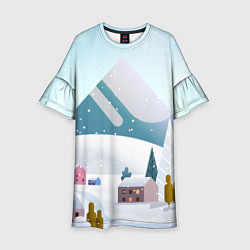 Детское платье Зимние горы - минимализм