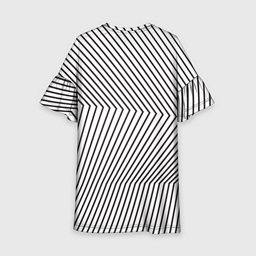 Детское платье Ломанные линии и оптическая иллюзия / 3D-принт – фото 2