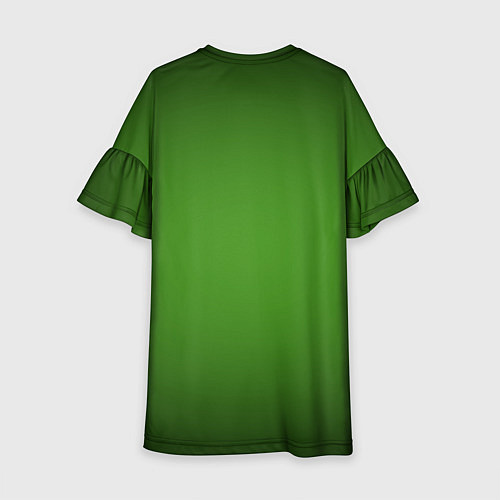 Детское платье Зеленый с затемняющей виньеткой / 3D-принт – фото 2