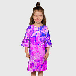 Платье клеш для девочки Абстракция тай-дай, цвет: 3D-принт — фото 2