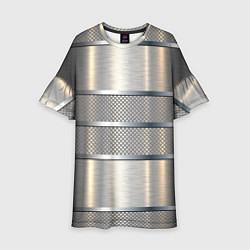 Детское платье Металлические полосы - текстура алюминия