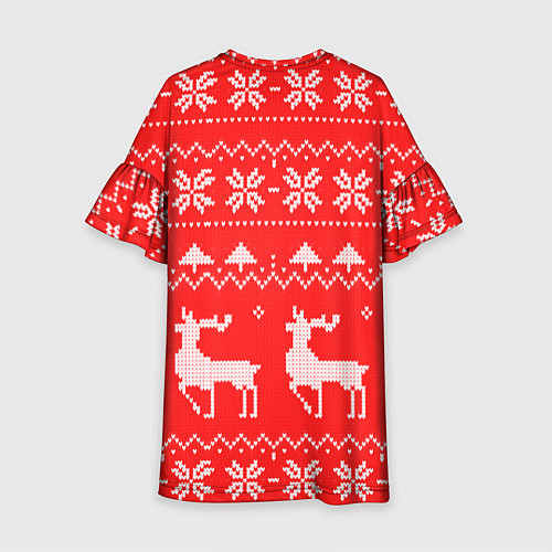 Детское платье Новогодний свитер с символом года / 3D-принт – фото 2