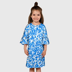 Платье клеш для девочки Абстрактные облака - текстура, цвет: 3D-принт — фото 2