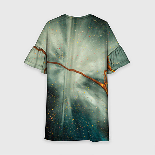 Детское платье Туман, лучи и краски / 3D-принт – фото 2