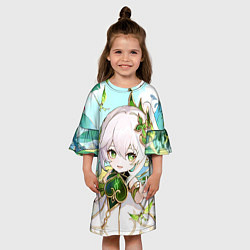 Платье клеш для девочки Нахида персонаж Genshin Impact, цвет: 3D-принт — фото 2