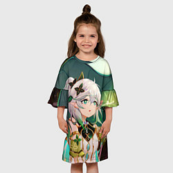 Платье клеш для девочки Нахида герой Genshin Impact, цвет: 3D-принт — фото 2