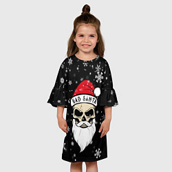 Платье клеш для девочки Christmas Bad Santa, цвет: 3D-принт — фото 2