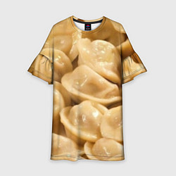 Платье клеш для девочки Пельмени, цвет: 3D-принт