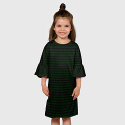 Платье клеш для девочки Однотонный двоичный код, цвет: 3D-принт — фото 2