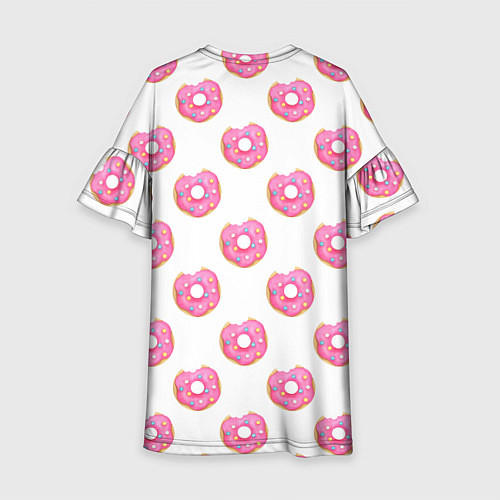 Детское платье Серый кролик с розовыми пончиками / 3D-принт – фото 2