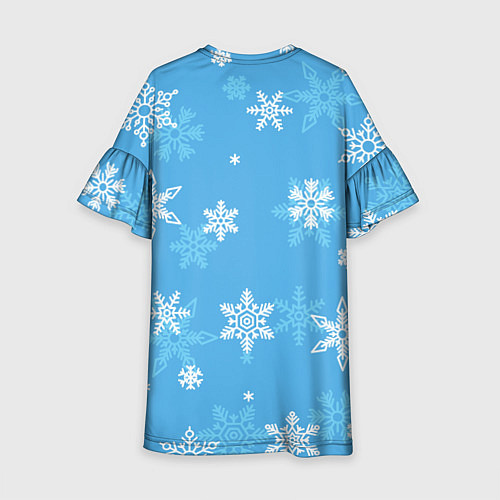 Детское платье Голубой снегопад / 3D-принт – фото 2