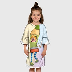 Платье клеш для девочки Шелудивый карандаш, цвет: 3D-принт — фото 2