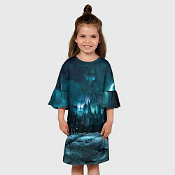 Платье клеш для девочки Dark Souls - Иритилл Холодной долины, цвет: 3D-принт — фото 2