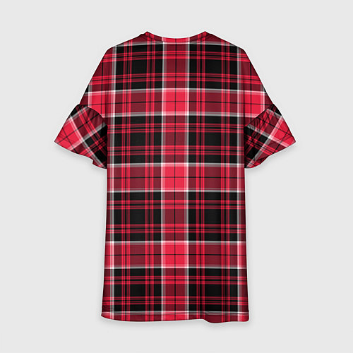 Детское платье Тартан красный / 3D-принт – фото 2
