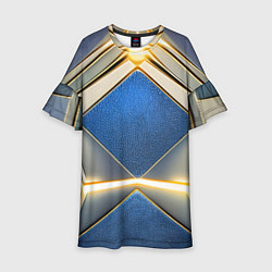 Платье клеш для девочки Киберкостюм с подсветкой, цвет: 3D-принт