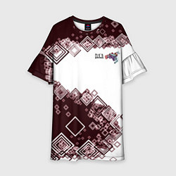 Платье клеш для девочки Сноуборд Кролик, цвет: 3D-принт