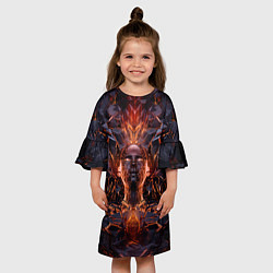 Платье клеш для девочки Нейросеть - создание человека, цвет: 3D-принт — фото 2