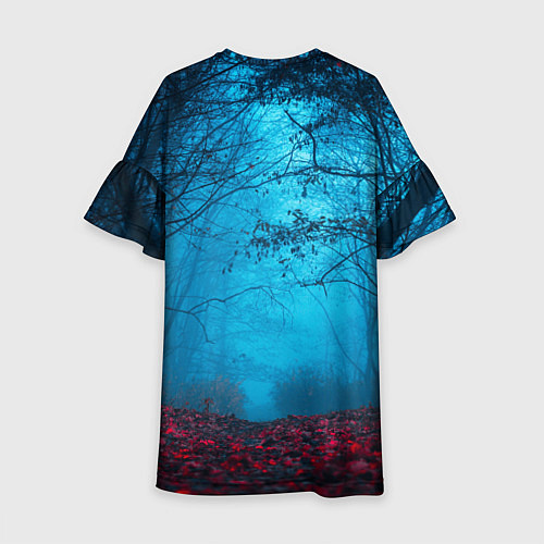 Детское платье Wednesday таинственный лес / 3D-принт – фото 2