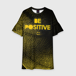 Платье клеш для девочки Be positive, цвет: 3D-принт