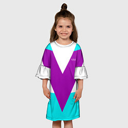 Платье клеш для девочки В ретро стиле FIRM, цвет: 3D-принт — фото 2
