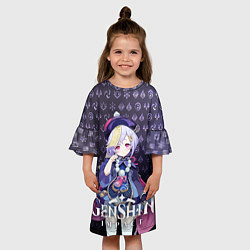 Платье клеш для девочки Цици элементали, цвет: 3D-принт — фото 2