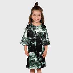 Платье клеш для девочки Малахит, цвет: 3D-принт — фото 2
