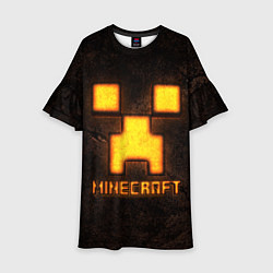 Детское платье Minecraft lava