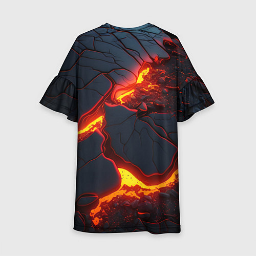 Детское платье Красивая неоновая лава / 3D-принт – фото 2