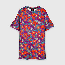 Детское платье Цветочная геометрия