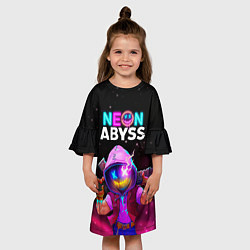 Платье клеш для девочки Neon Abyss, цвет: 3D-принт — фото 2