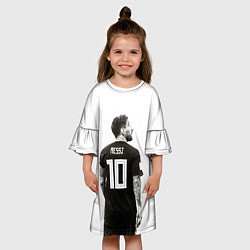 Платье клеш для девочки 10 Leo Messi, цвет: 3D-принт — фото 2