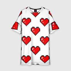 Детское платье Сердца в стиле пиксель-арт