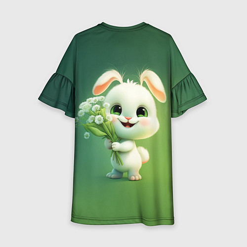 Детское платье Просто белая зайка / 3D-принт – фото 2