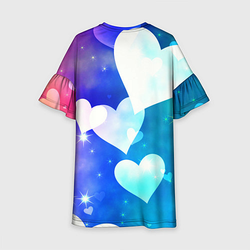Детское платье Dreamy Hearts Multicolor / 3D-принт – фото 2