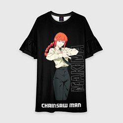 Платье клеш для девочки Макима из аниме Человек бензопила, цвет: 3D-принт