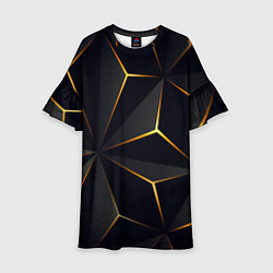 Платье клеш для девочки Hexagon Line Smart, цвет: 3D-принт