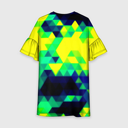 Детское платье Yellow green texture / 3D-принт – фото 2