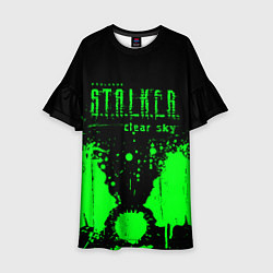 Платье клеш для девочки Stalker clear sky radiation, цвет: 3D-принт