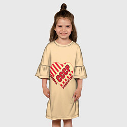 Платье клеш для девочки Свобода равенство СССР, цвет: 3D-принт — фото 2