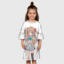 Платье клеш для девочки Нейро Сама Нейросеть, цвет: 3D-принт — фото 2