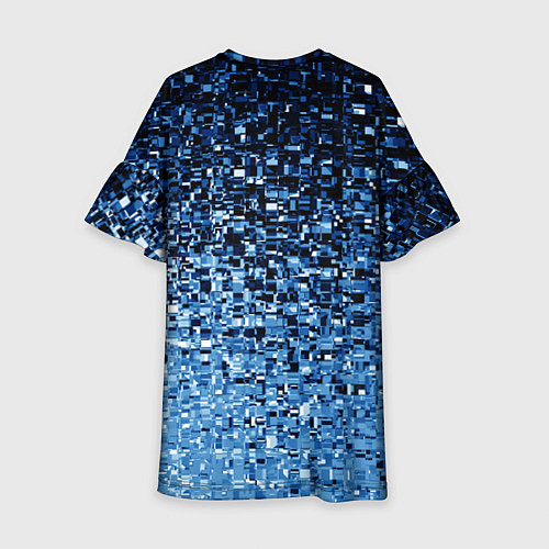 Детское платье Геометрическое множество синих кубов / 3D-принт – фото 2