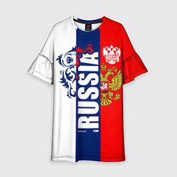 Детское платье Russia national team: white blue red