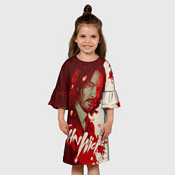 Платье клеш для девочки John wick osaka, цвет: 3D-принт — фото 2