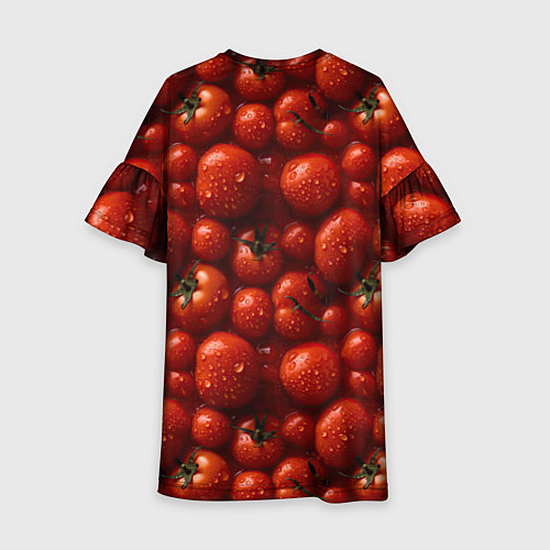 Детское платье Сочная текстура из томатов / 3D-принт – фото 2