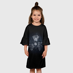 Платье клеш для девочки STALKER радиация, цвет: 3D-принт — фото 2