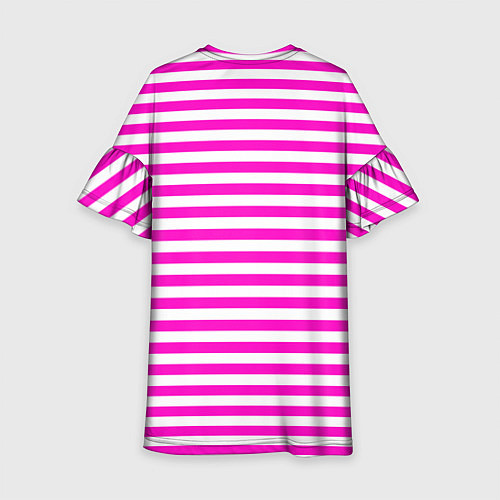 Детское платье Ярко-розовые полосы / 3D-принт – фото 2