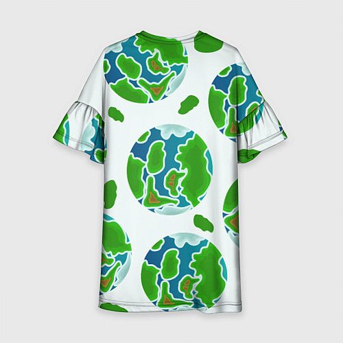 Детское платье Планета земля, земной шар / 3D-принт – фото 2